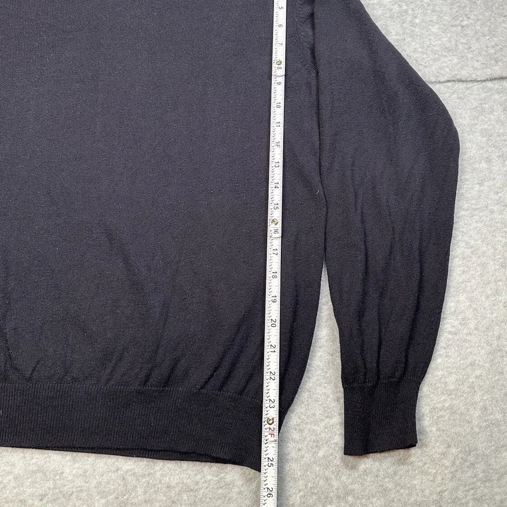 Chatham Road Cotton‎ Cashmere Blend V Neck Sweater Mens L Navy Soft Knit